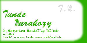 tunde murakozy business card