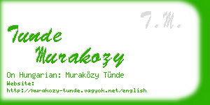 tunde murakozy business card